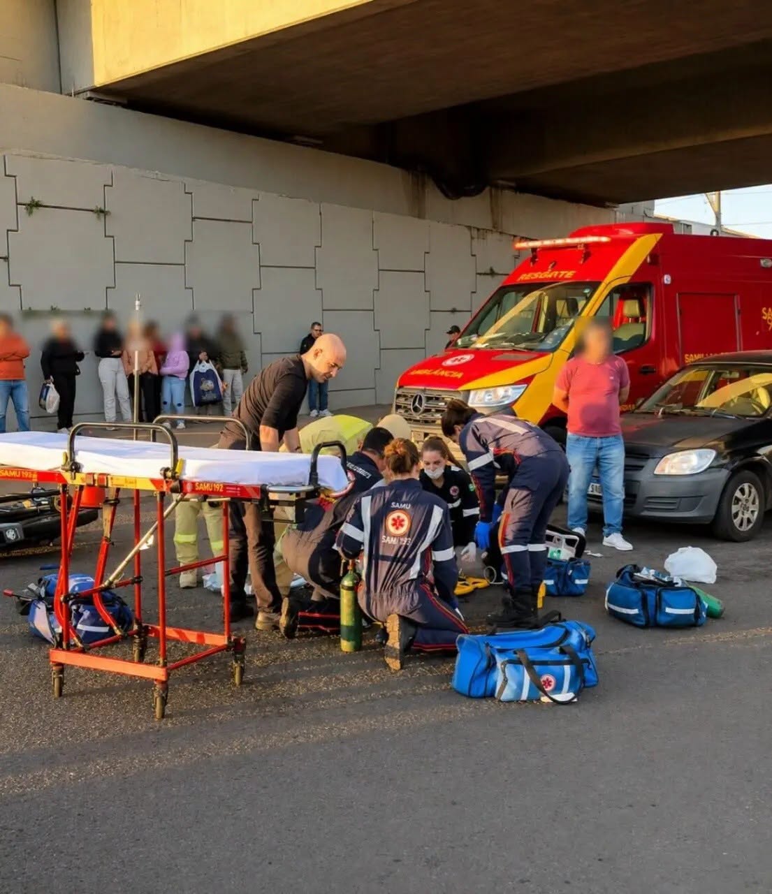 Motociclista sofre parada cardíaca e é reanimado após grave acidente na Avenida Colombo, em Maringá